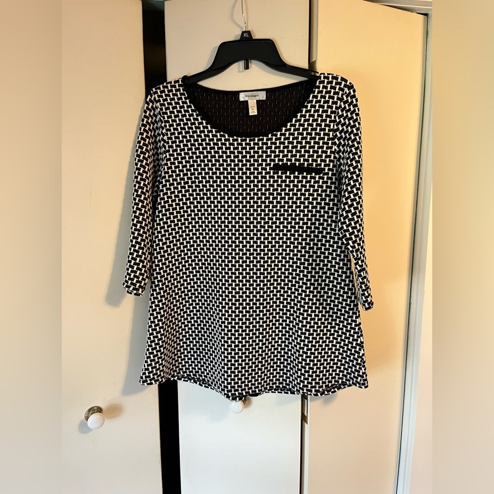Petite Large Knit Blouse